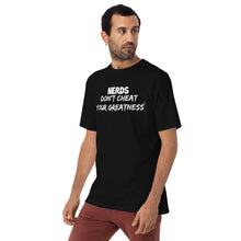 Load image into Gallery viewer, DCYG 24 NERDS White Logo Men’s premium heavyweight tee
