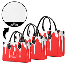 Load image into Gallery viewer, DRIP SF White Logo &amp; Red Multiple Sizes Upgraded Luxury Women PU Leather Handbag
