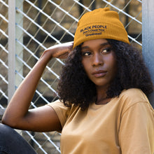 Load image into Gallery viewer, DCYG Black People Organic ribbed beanie
