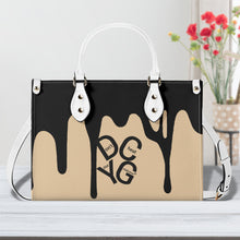Load image into Gallery viewer, DRIP Black &amp; Tan Multiple Sizes Upgraded Luxury Women PU Leather Handbag
