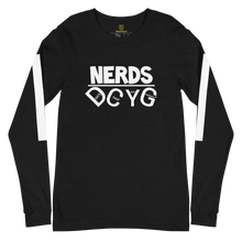 Load image into Gallery viewer, DCYG NERDS White Logo  Unisex Long Sleeve Tee
