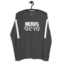 Load image into Gallery viewer, DCYG NERDS White Logo  Unisex Long Sleeve Tee
