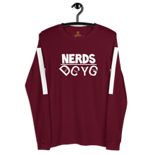 Load image into Gallery viewer, DCYG NERDS White Logo  Unisex Long Sleeve Tee
