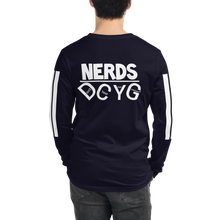 Load image into Gallery viewer, DCYG NERDS White Logo  Unisex Long Sleeve Tee
