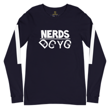 Load image into Gallery viewer, DCYG NERDS White Logo  Unisex Long Sleeve Tee
