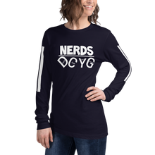 Load image into Gallery viewer, DCYG NERDS White Logo  Unisex Long Sleeve Tee
