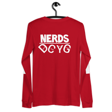 Load image into Gallery viewer, DCYG NERDS White Logo  Unisex Long Sleeve Tee
