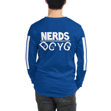 Load image into Gallery viewer, DCYG NERDS White Logo  Unisex Long Sleeve Tee
