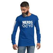 Load image into Gallery viewer, DCYG NERDS White Logo  Unisex Long Sleeve Tee
