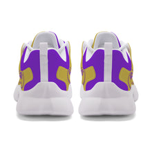 Load image into Gallery viewer, Royalty 24 Purple ,Gold Logo &amp; Stripes Unisex New Training Runing Shoes
