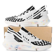 Load image into Gallery viewer, DON'T DX4 White Logo Black Stripes &amp; White Air Max React Sneakers - l
