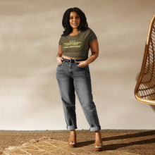 Load image into Gallery viewer, DCYG DEI Yellow &amp; Brown Women’s Crop Tee
