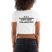 Load image into Gallery viewer, DCYG DEI Black &amp; White Women’s Crop Tee
