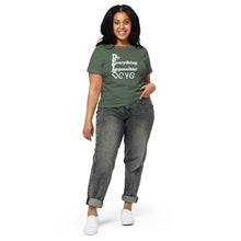 Load image into Gallery viewer, DCYG  DEI 24 White Logo Women’s high-waisted t-shirt
