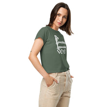 Load image into Gallery viewer, DCYG  DEI 24 White Logo Women’s high-waisted t-shirt
