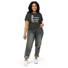 Load image into Gallery viewer, DCYG  DEI 24 White Logo Women’s high-waisted t-shirt
