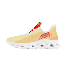 Load image into Gallery viewer, DCYG Get Racks Yellow ,Orange  &amp; Red 2nd Edition B Flex Control Sneaker - White Mens/Womens sizes 5-14
