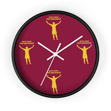 Load image into Gallery viewer, Burgandy &amp; Gold Wall clock
