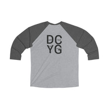 Load image into Gallery viewer, DCYG Xclusive Unisex Tri-Blend 3\4 Raglan Tee
