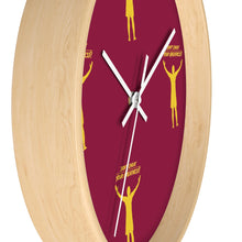 Load image into Gallery viewer, Burgandy &amp; Gold Wall clock
