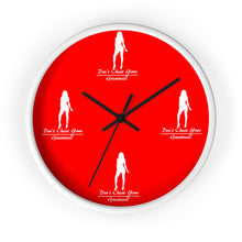 Load image into Gallery viewer, Women's Red &amp; White Wall clock

