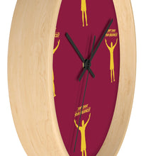 Load image into Gallery viewer, Burgandy &amp; Gold Wall clock
