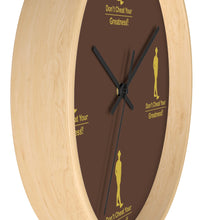 Load image into Gallery viewer, Brown &amp; Gold Wall Clock
