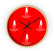 Load image into Gallery viewer, Women's Red &amp; White Wall clock
