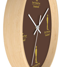 Load image into Gallery viewer, Brown &amp; Gold Wall Clock
