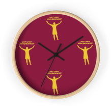 Load image into Gallery viewer, Burgandy &amp; Gold Wall clock
