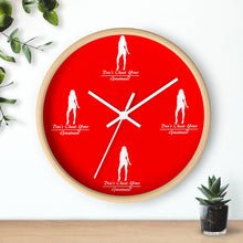 Load image into Gallery viewer, Women's Red &amp; White Wall clock
