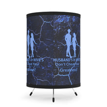Load image into Gallery viewer, Husband's and Wive's Tripod Lamp with High-Res Printed Shade, US\CA plug
