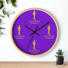 Load image into Gallery viewer, Purple &amp; Gold Wall clock
